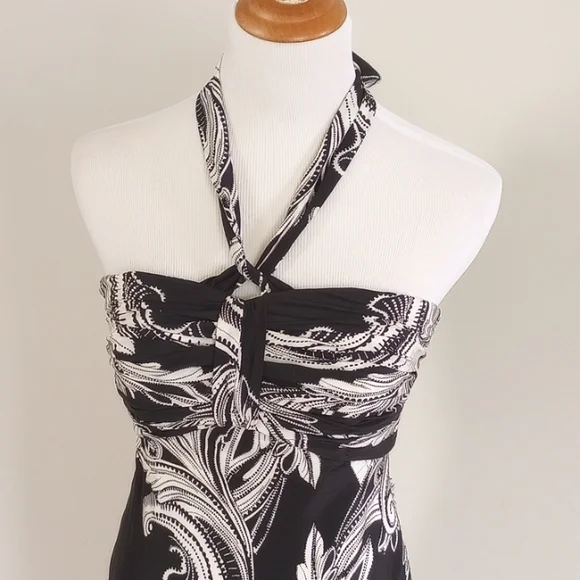 WHBM Halter / Strapless Silk Dress​ Size 4 - Picture 2 of 10